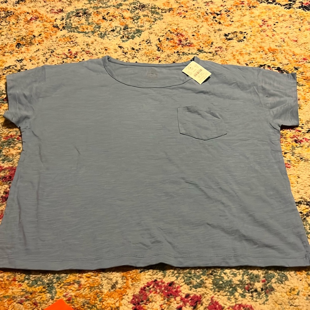 NWT JCrew Blue Organic Cotton Tee